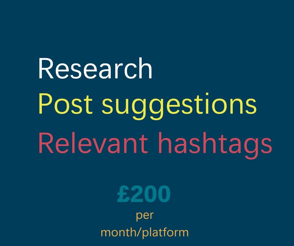 An image of the items included in a social media package