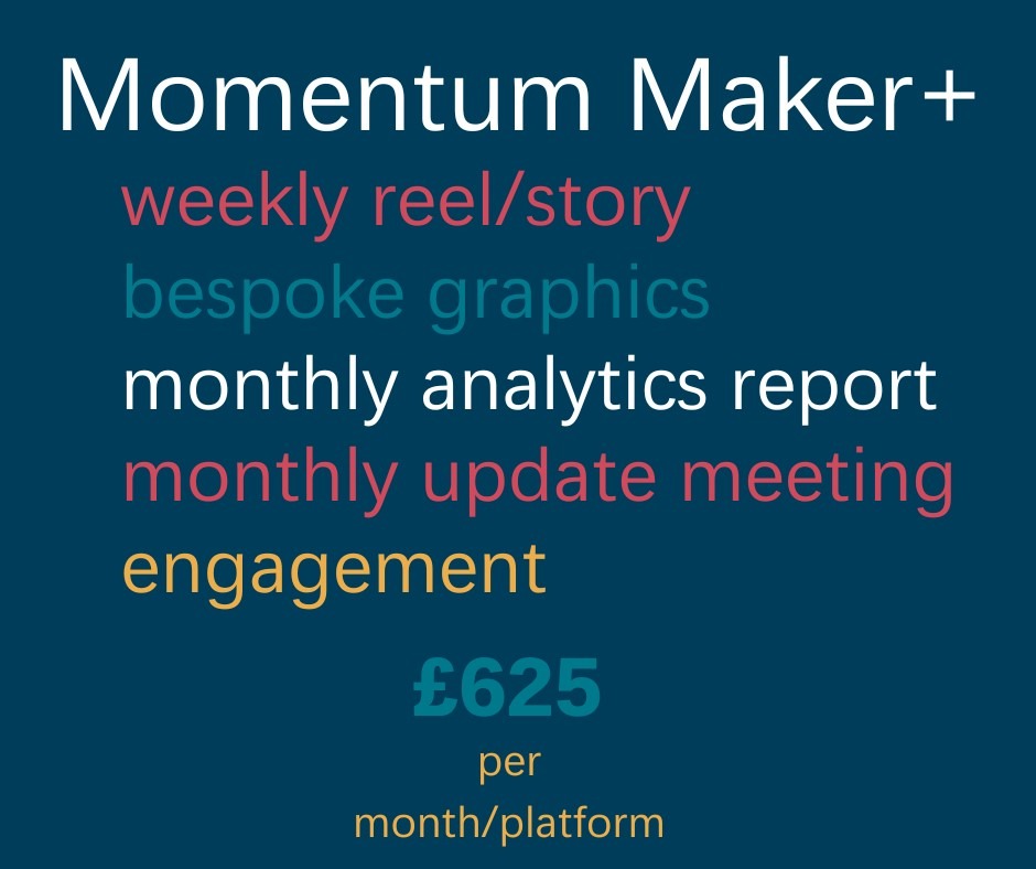 An image of the items included in a social media package