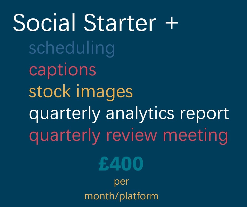 An image of the items included in a social media package