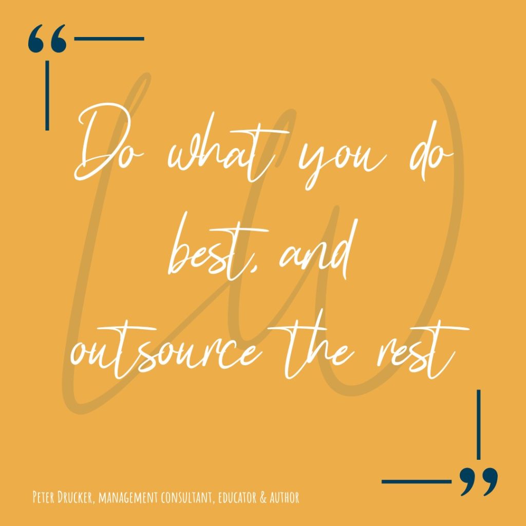 A quote about outsourcing work